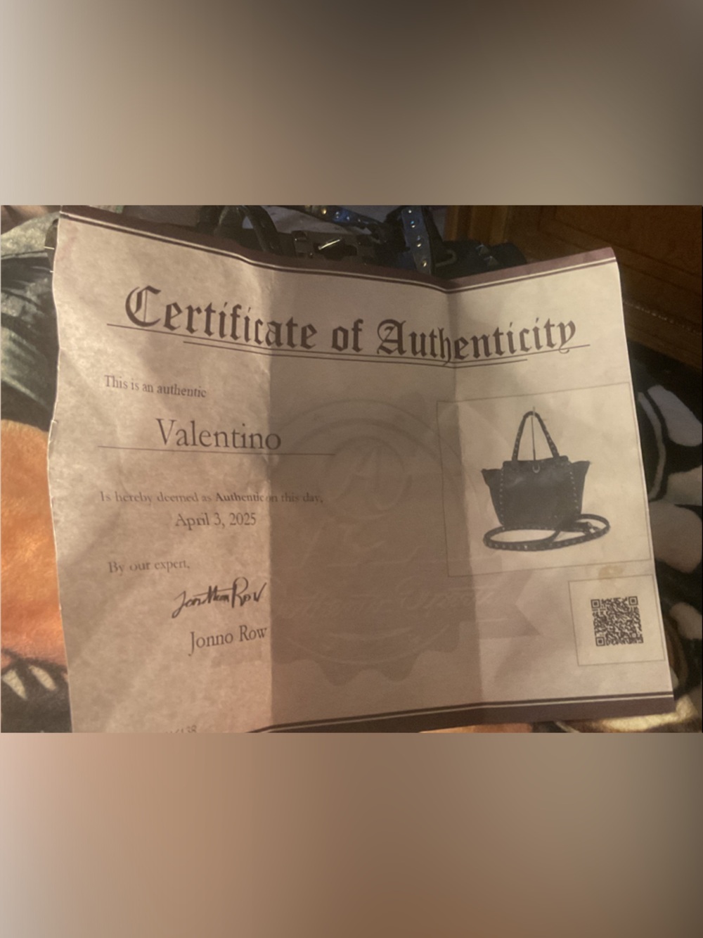 Valentino Garavani Black Leather Studded Satchel Tote - Picture 11 of 12